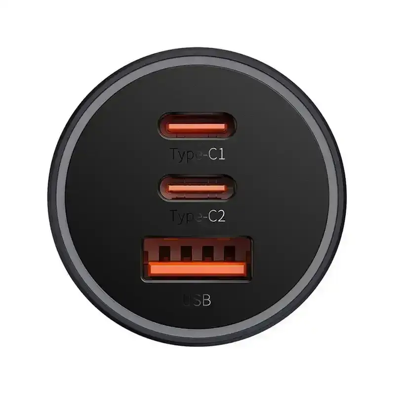 شارژر فندکی باسئوس مدل Golden Contactor Pro Car Charger U+C+C توان 65 وات - تصویر 3