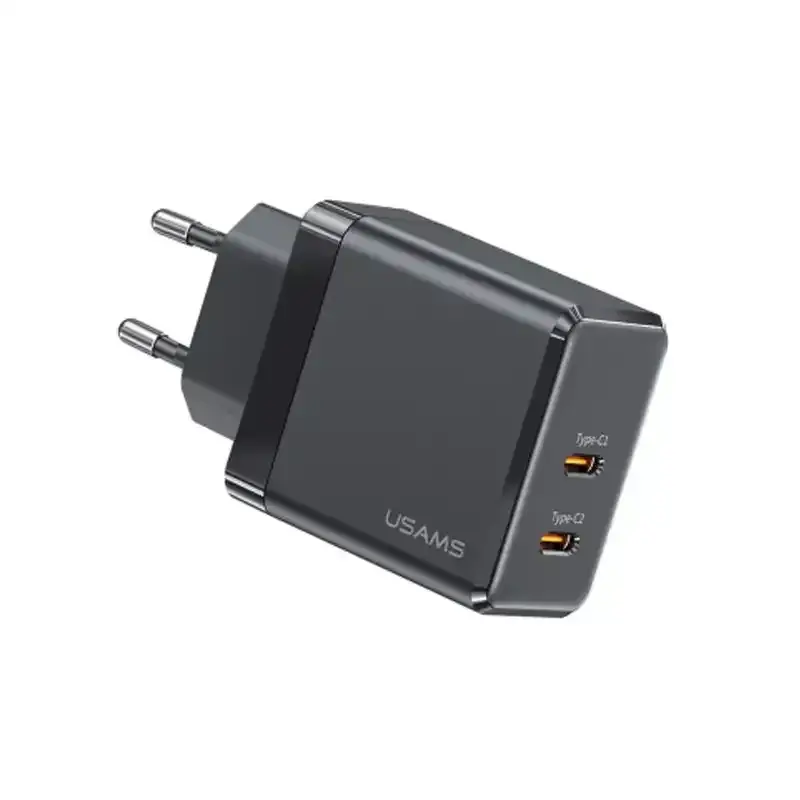 شارژر یوسمز مدل USAMS US-CC172 Gan Fast Charger Dual Type-C Ports