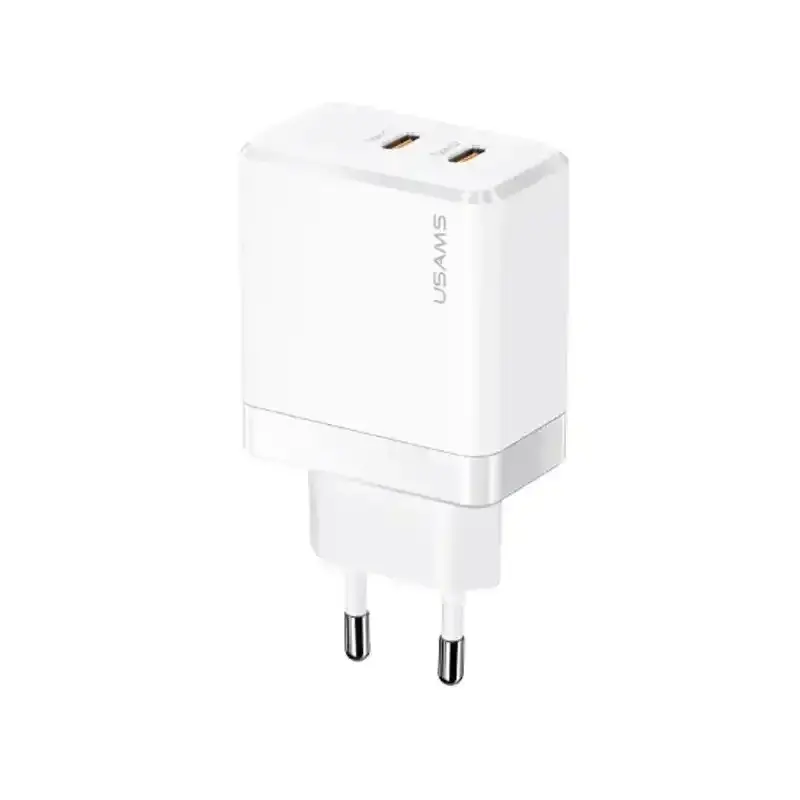 USAMS US-CC172 Gan Fast Charger Dual Type-C Ports