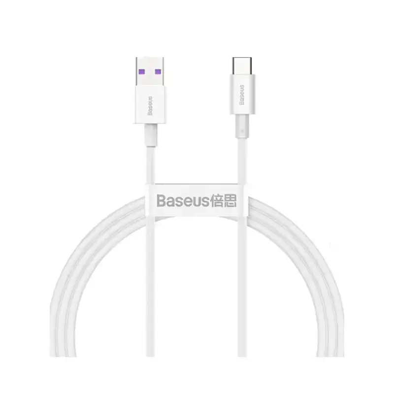 کابل Baseus Superior Fast Charging Cable USB-A To USB-C 66W رنگ سفید