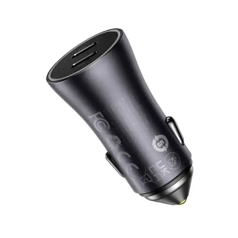 شارژر فندکی باسئوس دو سرc+c با توان 40w