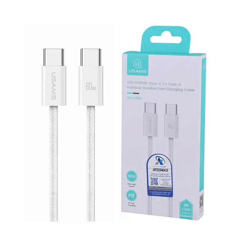 کابل شارژ USB-C to USB-C یوسمز مدل US-SJ656-1